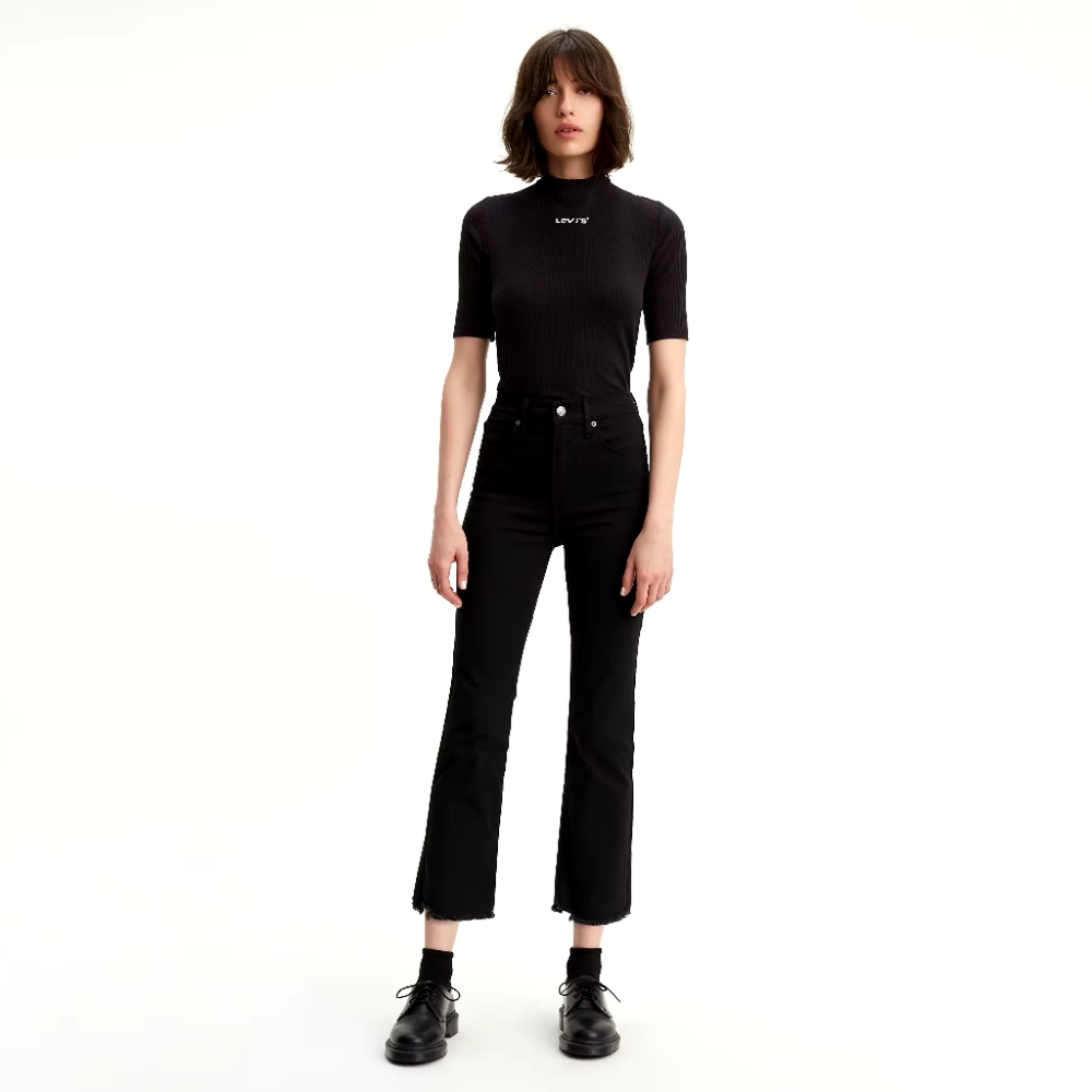 Levi's Premium Mile High Crop Flare Women's Jeans, Black, W30/L26